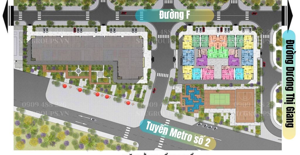 Mặt bằng tổng thể căn hộ Stown Tham Lương