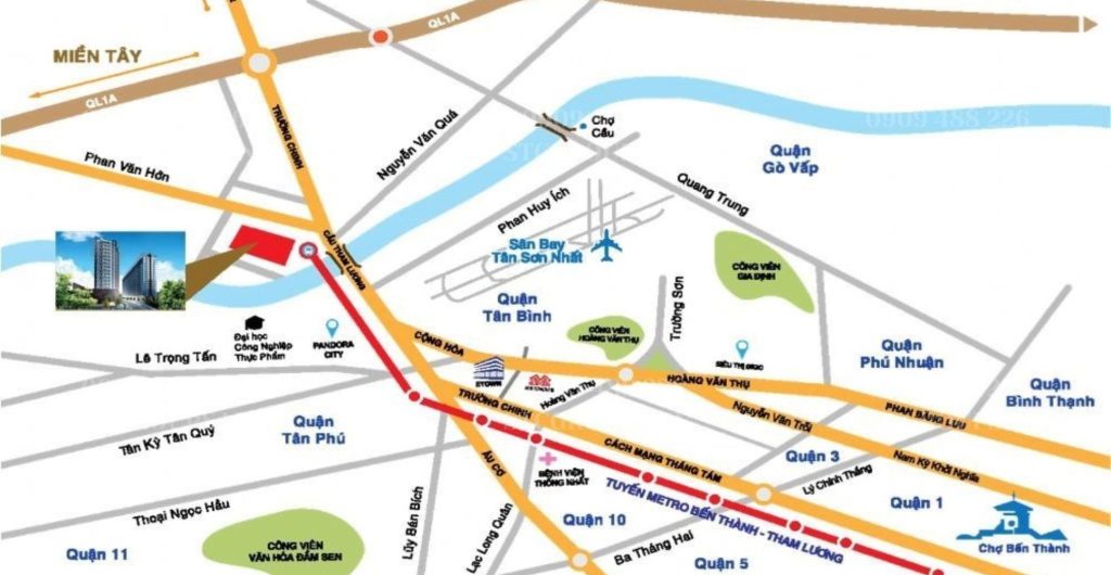 Vị trí căn hộ Stown Tham Lương